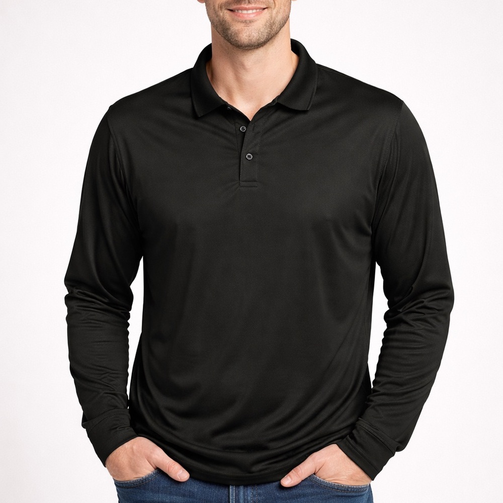 Real Essentials Men's Black Polo Shirt size XL